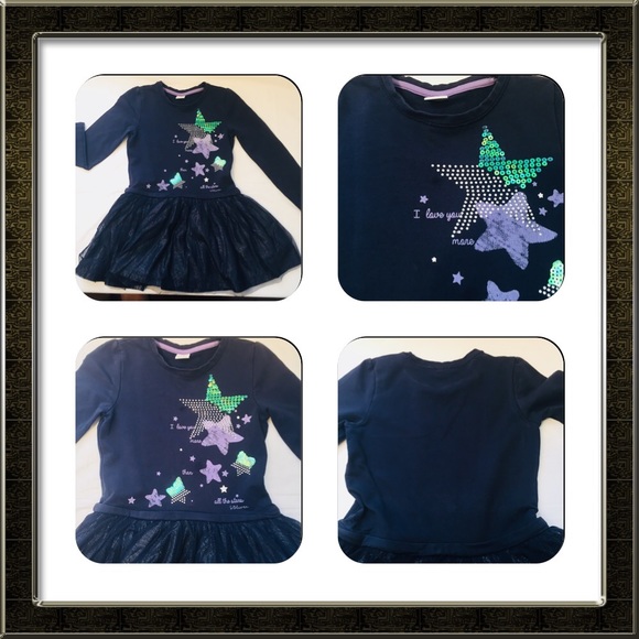 S Oliver Casual Clothing Toddler Girls Blue Dress - Picture 2 of 8